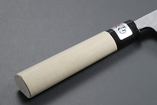白木丸柄 三徳包丁 なしじ白木丸柄